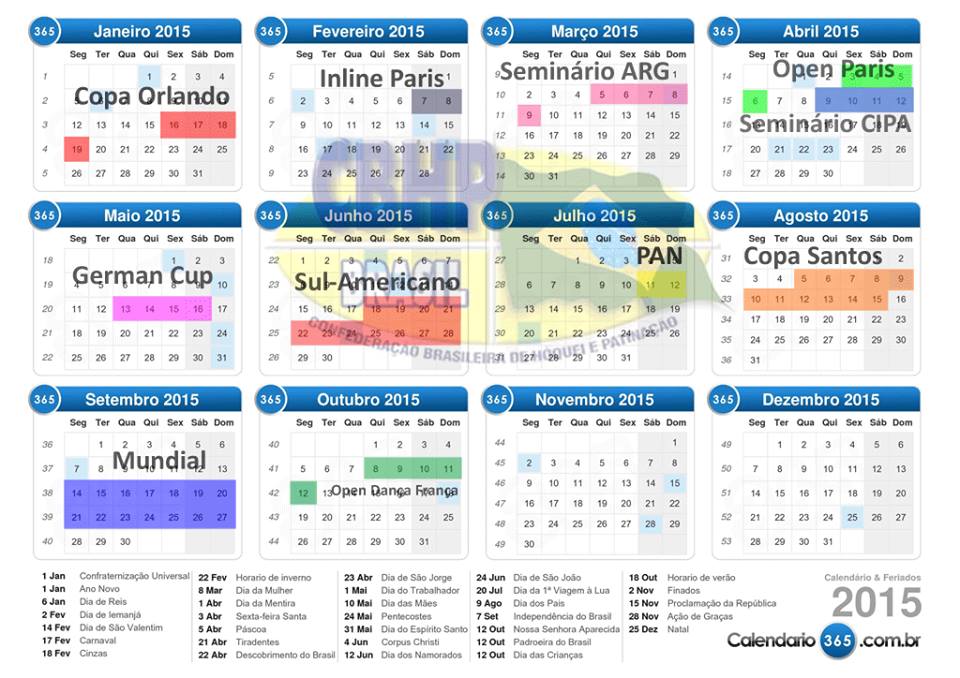 Calendário Internacional 2015