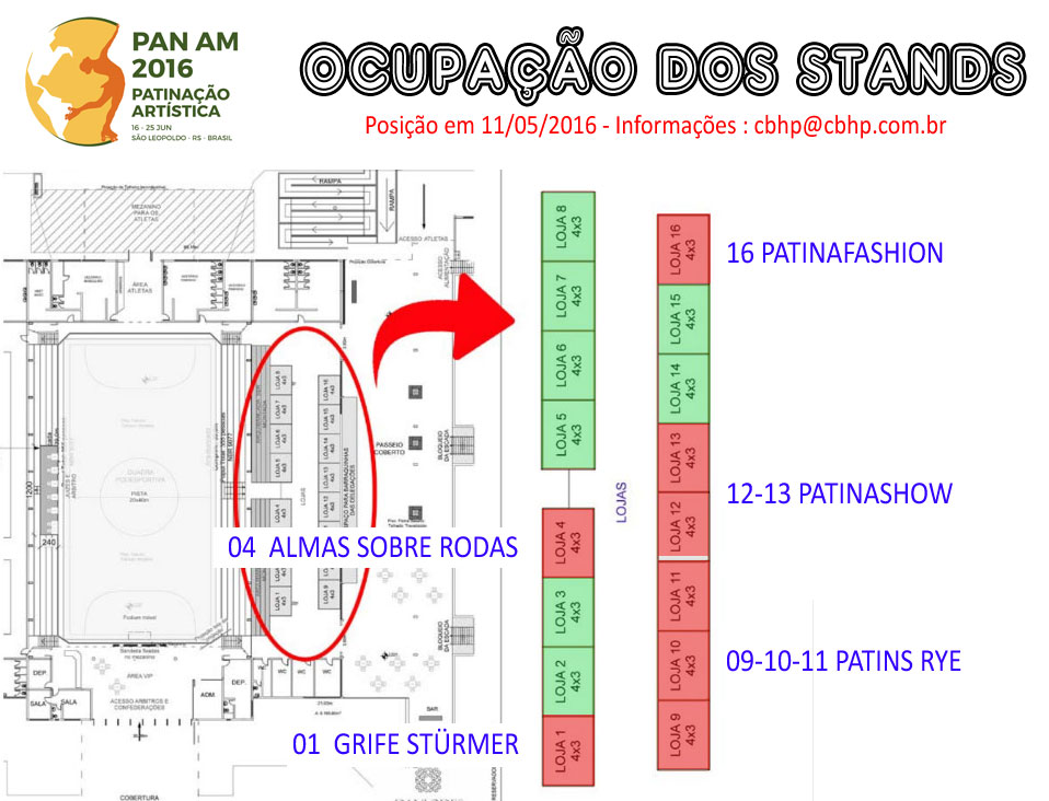 Mapa dos Stands 11/05/2016